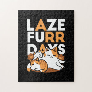 Relaxing Cat Art - 'Laze Furr Days' voor kattenlie Legpuzzel