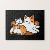 Relaxing Cat Art - 'Laze Furr Days' voor kattenlie Legpuzzel (Horizontaal)