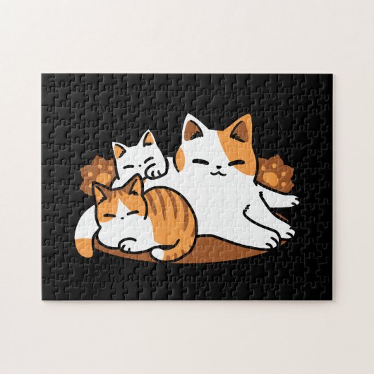 Relaxing Cat Art - 'Laze Furr Days' voor kattenlie Legpuzzel (Horizontaal)