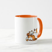 Relaxing Cat Art - 'Laze Furr Days' voor kattenlie Mok (Voorkant rechts)