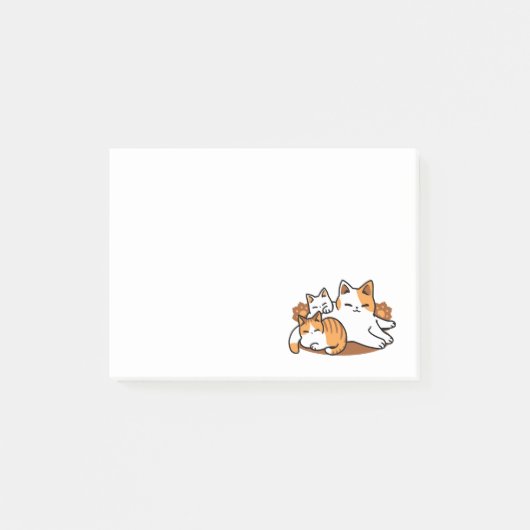 Relaxing Cat Art - 'Laze Furr Days' voor kattenlie Post-it® Notes (Voorkant)