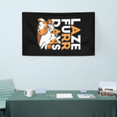 Relaxing Cat Art - 'Laze Furr Days' voor kattenlie Spandoek (Beurs)