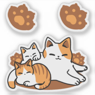 Relaxing Cat Art - 'Laze Furr Days' voor kattenlie Sticker