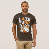 Relaxing Cat Art - 'Laze Furr Days' voor kattenlie T-shirt (Voorkant volledig)