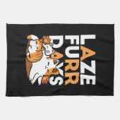 Relaxing Cat Art - 'Laze Furr Days' voor kattenlie Theedoek (Horizontaal)