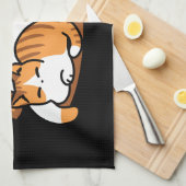 Relaxing Cat Art - 'Laze Furr Days' voor kattenlie Theedoek (Quarter Fold)