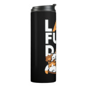 Relaxing Cat Art - 'Laze Furr Days' voor kattenlie Thermosbeker (Gedraaid links)