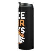 Relaxing Cat Art - 'Laze Furr Days' voor kattenlie Thermosbeker (Geroteerd rechts)