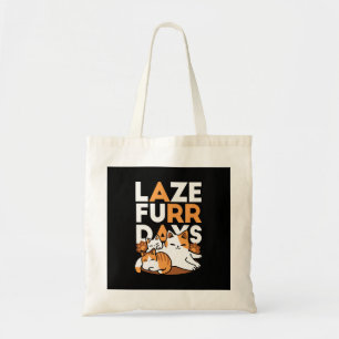 Relaxing Cat Art - 'Laze Furr Days' voor kattenlie Tote Bag