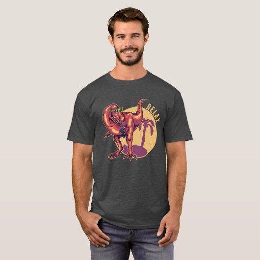 Relaxing Dinosaur T-shirt (Voorkant volledig)