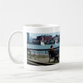 Relaxing door de Skyline van Manhattan Koffiemok (Links)