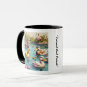 "Relaxing Duck Pond Uitzicht" Mok (Voorkant links)