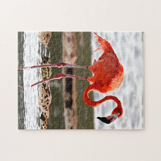 Relaxing Flamingo Legpuzzel (Horizontaal)