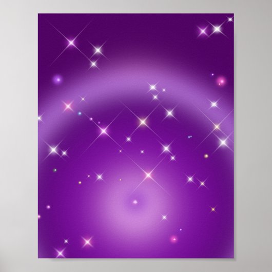 Relaxing Gradient Aura Paarse Poster (Voorkant)
