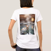 Relaxing Hot Spring Cat T-shirt (Achterkant)