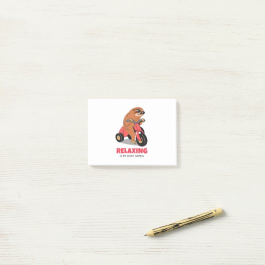 Relaxing is mijn diertje post-it® notes (Op bureau)