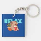 Relaxing Knaagdier Keyring Sleutelhanger (Achterkant)