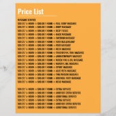 Relaxing Massage, massagetherapie, massageparlor Flyer (Achterkant)