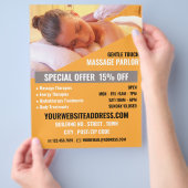 Relaxing Massage, massagetherapie, massageparlor Flyer (Hand)