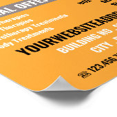 Relaxing Massage, massagetherapie, massageparlor Poster (Hoek)