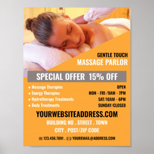 Relaxing Massage, massagetherapie, massageparlor Poster