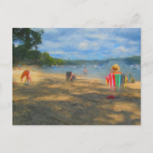 Relaxing op strand Clareville, NSW Briefkaart