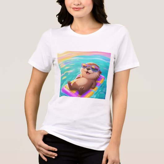 Relaxing Otter T-shirt (Voorkant)