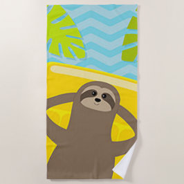 "Relaxing Sloth" Strandlaken