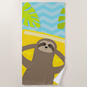 "Relaxing Sloth" Strandlaken
