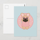 Relaxing Summer Fawn Coat French Bulldog in Lilo Briefkaart (Voorkant / Achterkant)
