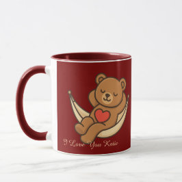 Relaxing Teddy Bear Love Mug – Valentine Gift Mok