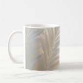 Relaxing tropical watercolor, white palm leaves koffiemok (Links)