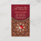 Relaxo Spa YinYang New age Visitekaartjes (Achterkant)