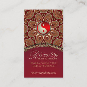 Relaxo Spa YinYang New age Visitekaartjes