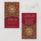 Relaxo Spa Yoga Om New age Visitekaartjes (Voorkant / Achterkant)