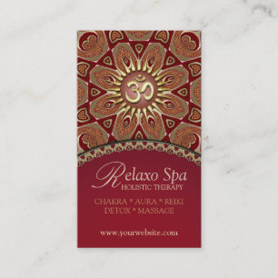 Relaxo Spa Yoga Om New age Visitekaartjes