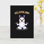 Relaxolama Funny Llama Meditation Alpaca Yoga Kaart (Gele Bloem)