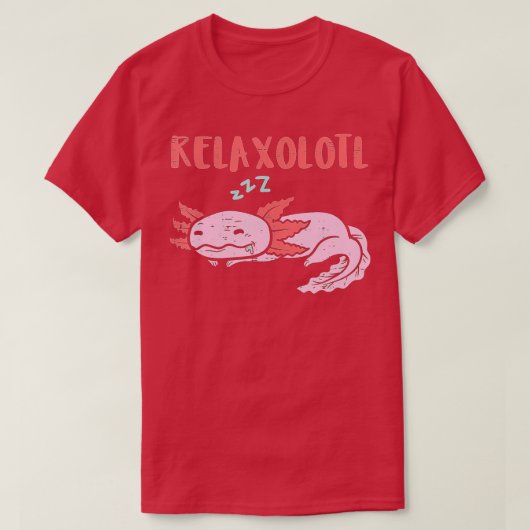 Relaxolotl Sleeping Axolotl Funny Napping Mannen W T-shirt (Design voorkant)