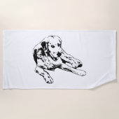 relaxte gouden lijnen strandlaken (Voorkant)