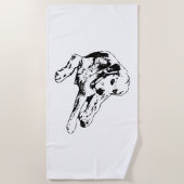 relaxte gouden lijnen strandlaken (Voorkant)