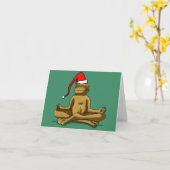 Relaxte kikker met Kerstmis Kaart (Gele Bloem)