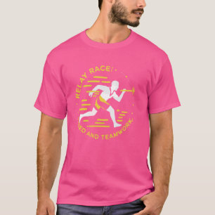 Relay Race atleet hardloper track en veld sprinter T-shirt