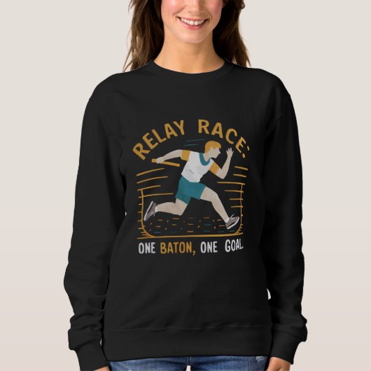 Relay Race atleet hardloper track en veld sprinter Trui (Voorkant)