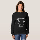 Relay Race Atletische Anker Been Runner Sprinter N Trui (Voorkant volledig)