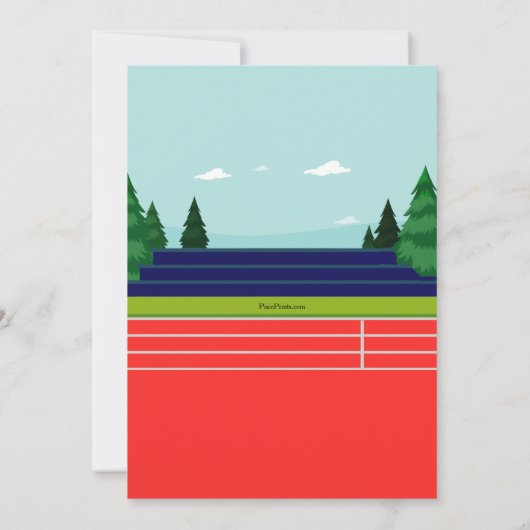 Relay Race Birthday Party Uitnodiging (Achterkant)