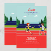 Relay Race Birthday Party Uitnodiging (Voorkant / Achterkant)