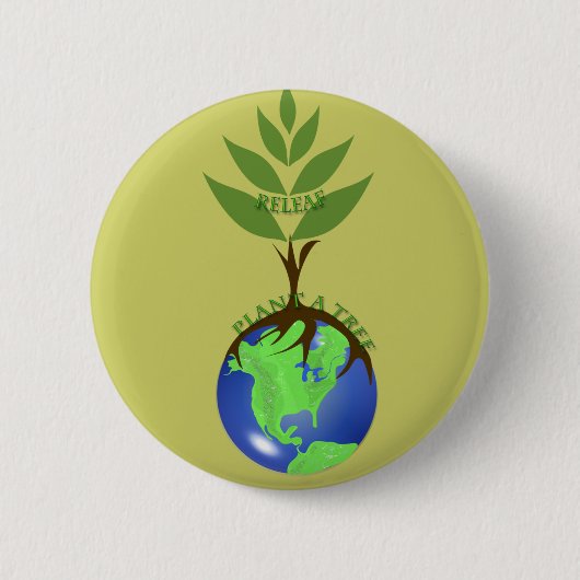 ReLeaf Plant A Tree Ronde Button 5,7 Cm (Voorkant)