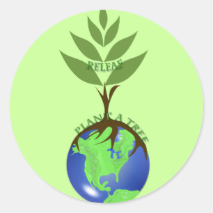 ReLeaf Plant A Tree Ronde Sticker