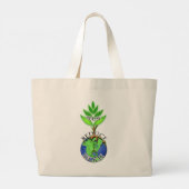 ReLeaf Plant Een Boom Grote Tote Bag (Achterkant)