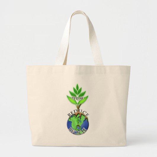 ReLeaf Plant Een Boom Grote Tote Bag (Voorkant)